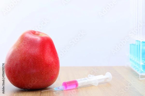 Fototapeta Apple as a symbol of taking care of your health, regular check-ups and taking care of yourself and your health