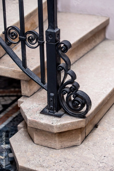 Obraz railing in storical building