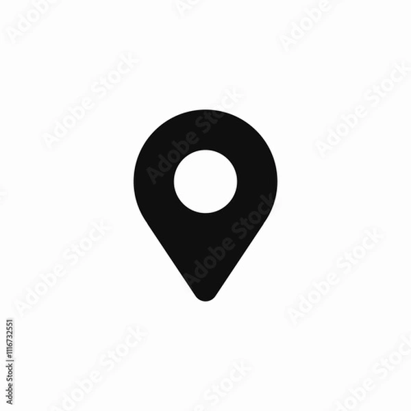 Obraz location pin icon sign vector