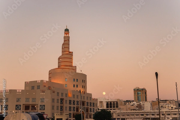 Obraz masjid in souq waqif area in doha qatar