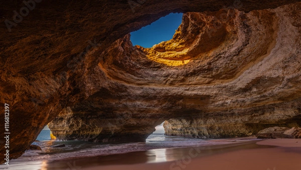 Obraz Benagil Cave and coastal region of Algarve Portugal - travel concept