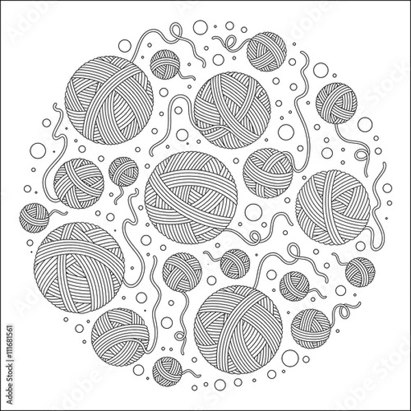 Fototapeta Vector illustration with clews.