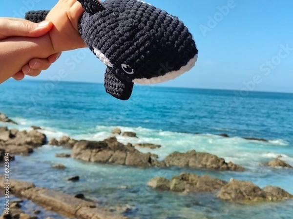 Obraz orca de peluche