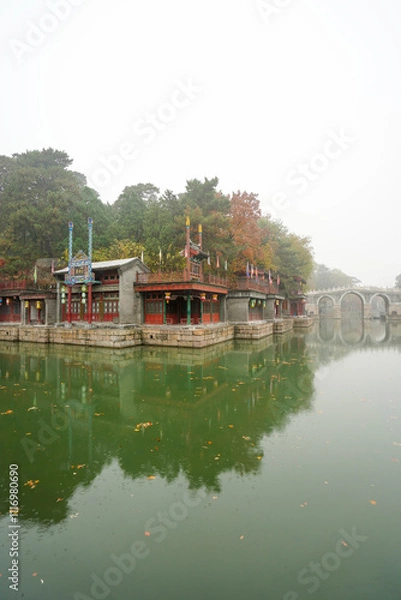 Obraz Scenery of Suzhou Street, Summer Palace, Beijing.