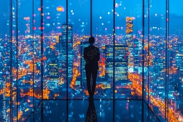 Fototapeta A person writing code late into the night, with empty coffee cups nearby.