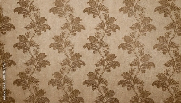 Fototapeta 빈티지 패턴 벽지 올드한 감성이 느껴지는 세피아 톤의 꽃무늬 패턴 벽지