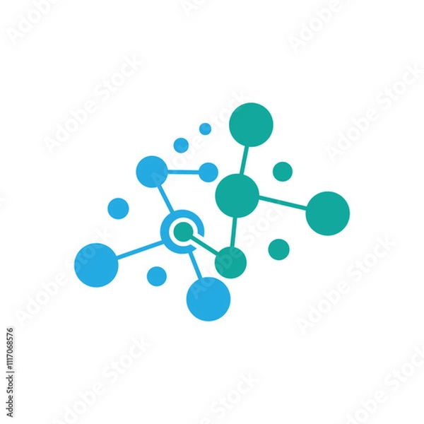 Obraz Neuron logo design template flat vector