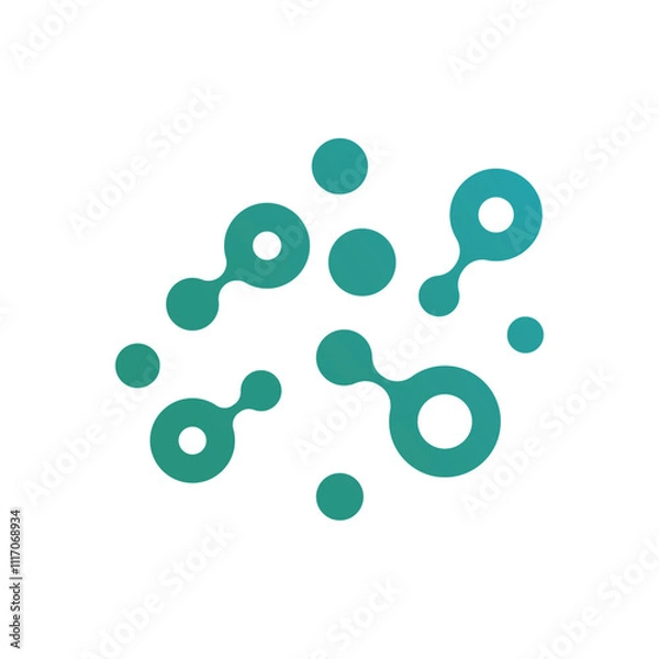 Fototapeta Neuron logo design template flat vector