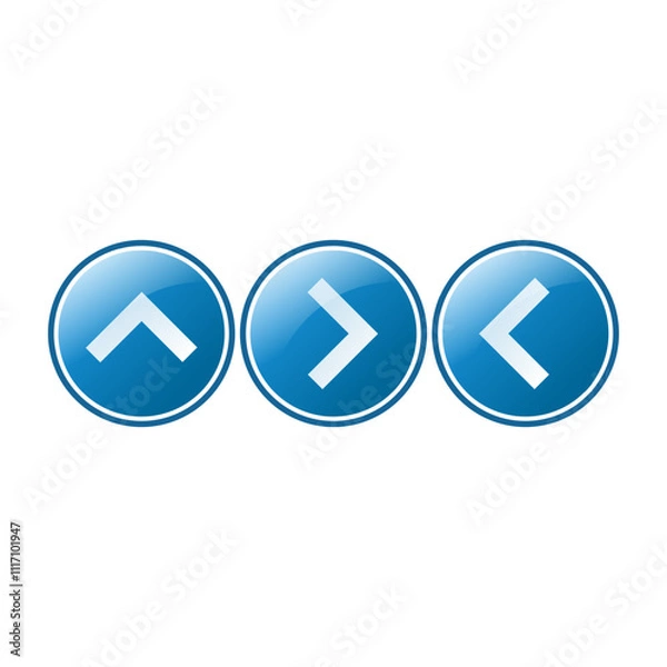 Obraz Arrow icon set isolated on white background