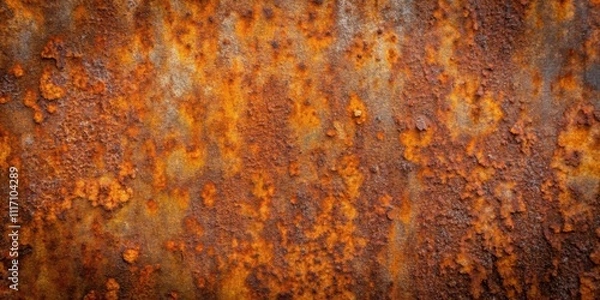 Fototapeta Close-up of iron rust texture background, rust, decay, metal, corrosion, weathered, aged, rusty, oxidized, textured, grunge