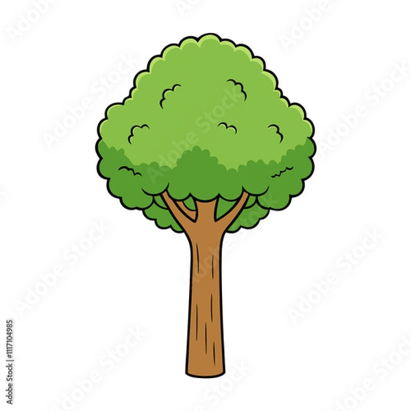Obraz kauri tree vector illustration.