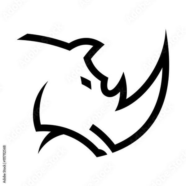 Obraz Rhino Head Vector Logo Design Template