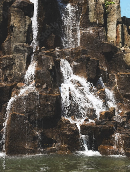 Fototapeta waterfall in the mountains
