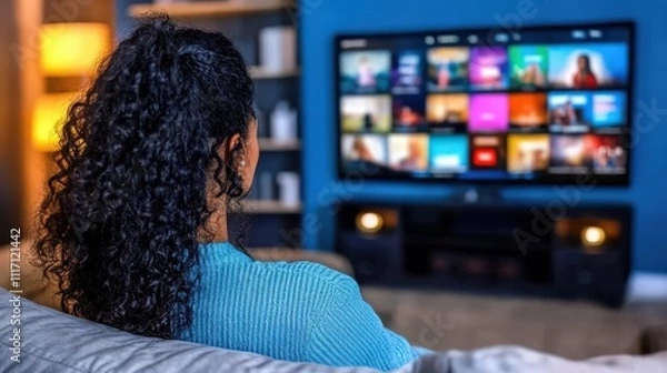 Obraz Streaming over-the-top (OTT) content from the comfort of home.
