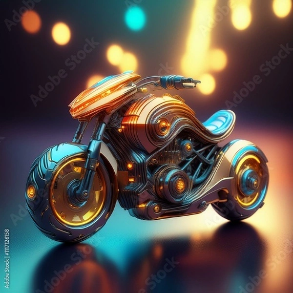 Obraz motorcycle on a black background