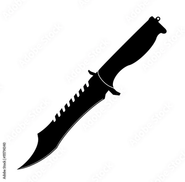 Fototapeta Bowie Messer Schwarz - Bowie Knife Black