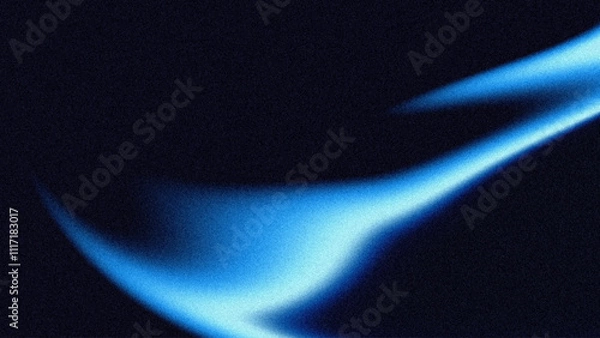 Obraz Blurred blue background on dark background, gradient abstract with grainy texture