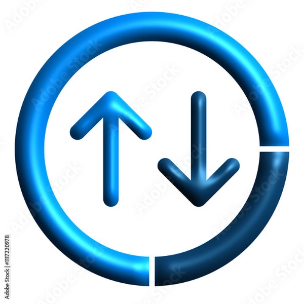 Fototapeta 3D Change Management Icon
