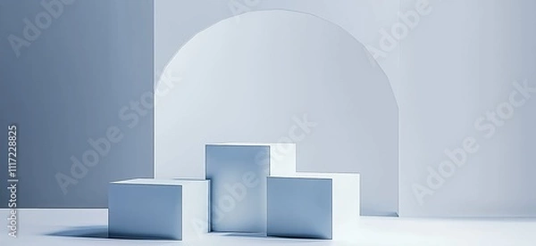 Fototapeta white door in blue wall
