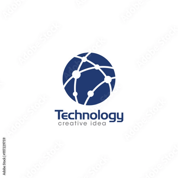 Obraz Technology Creative Concept Logo Design Template