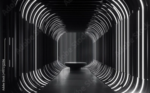 Fototapeta abstract light tunnel
