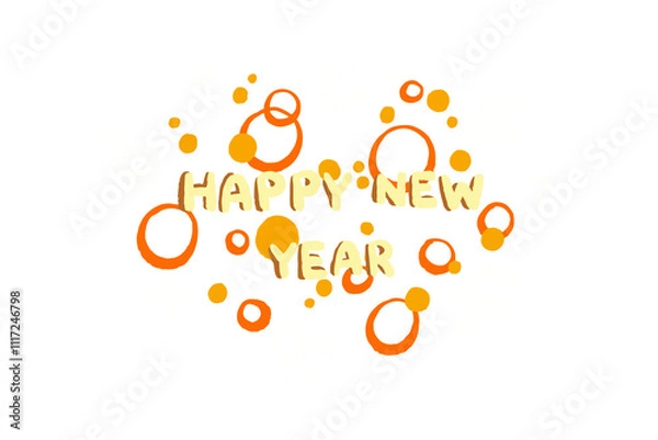 Fototapeta Happy new year. Vector illustration 