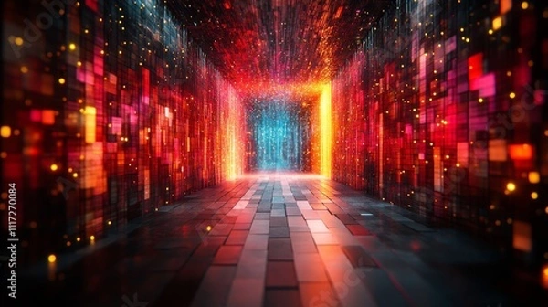 Obraz Futuristic Abstract 2D and 3D Design