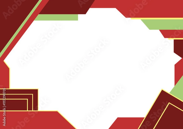 Fototapeta Abstract Frame Background with Christmas Theme. Red and Green Abstract Frame in High Resolution that can be use for Greeting Card or Wallpaper Background