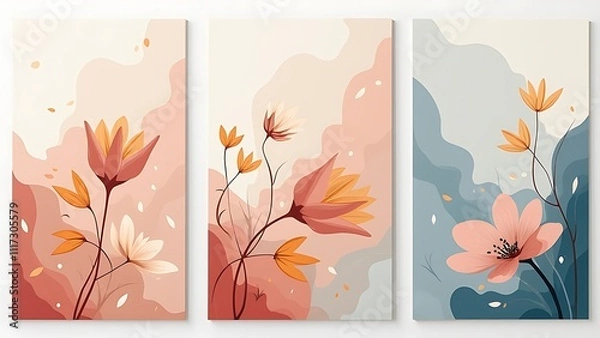 Obraz floral background with flowers