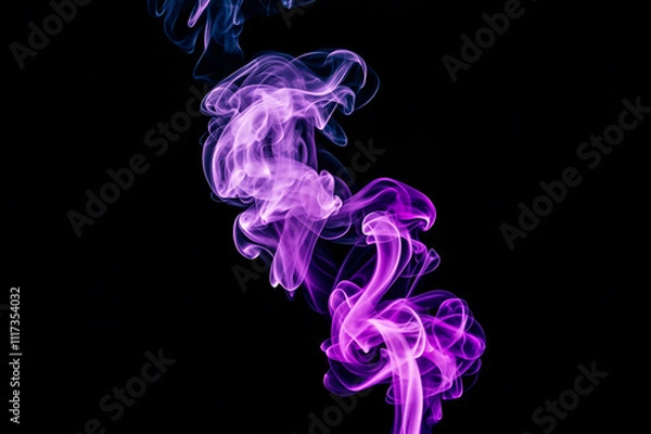 Fototapeta  Abstract background of coloured pastel smoke on black background