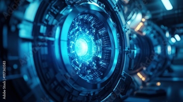 Fototapeta Futuristic Technology Core