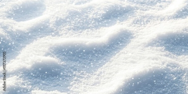 Fototapeta The texture of white snow serves as an ideal background, showcasing the intricate patterns and soothing tone of white snow for various creative projects and designs.