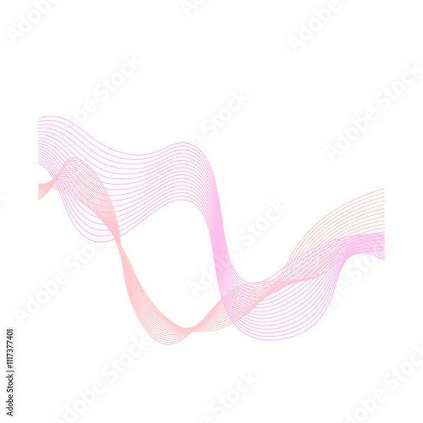 Fototapeta Abstract Flowing Wave Lines