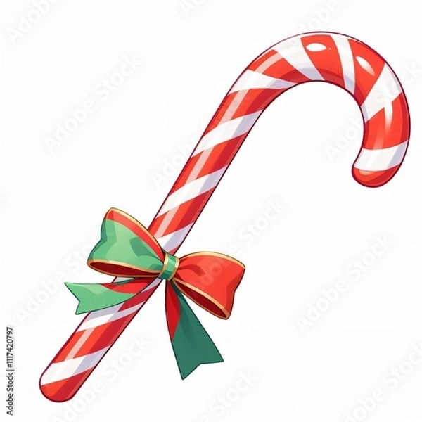 Obraz cartoon-style candy cane.
