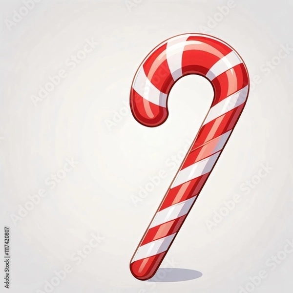 Obraz cartoon-style candy cane.