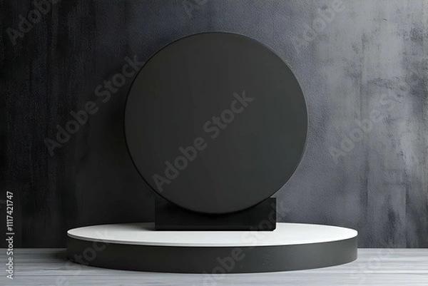 Obraz Dark Circular 3D Mockup