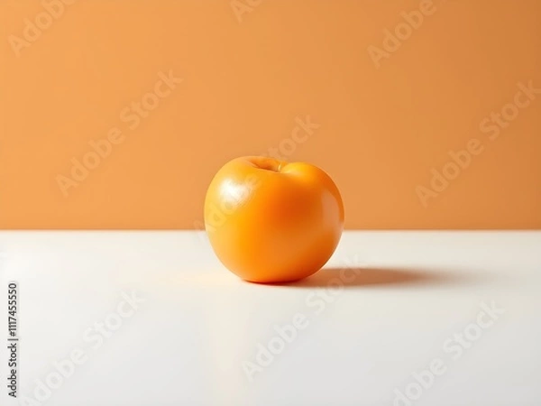 Fototapeta Serenity in Orange - Minimalist Light and Shadow Artistry