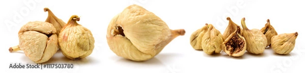 Fototapeta dried fig on white background 
