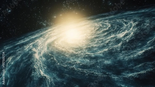 Fototapeta A Whirlwind of Stars in a Galaxy's Core