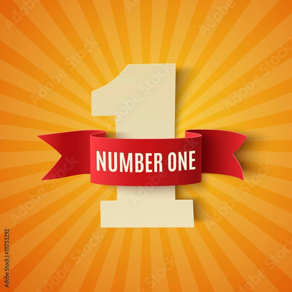 Obraz Number one conceptual background.
