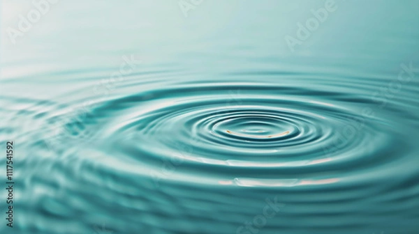 Fototapeta Calm ripples on turquoise water surface