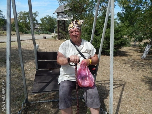 Obraz Мужчина на качелях