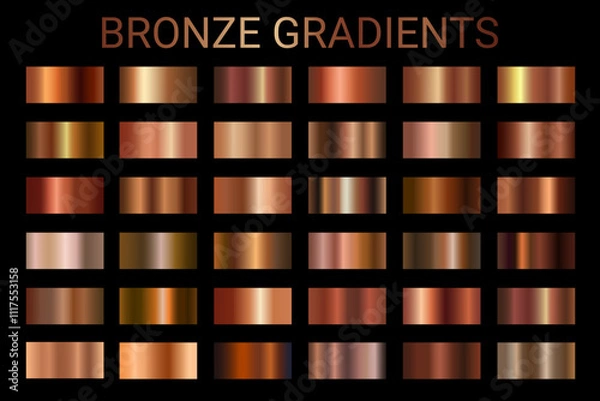 Obraz Bronze gradients set