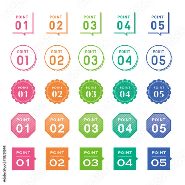 Fototapeta ポイント パーツデザイン素材