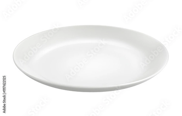 Obraz High-Quality PNG of Empty white plate isolated on ransparent png – High Resolution