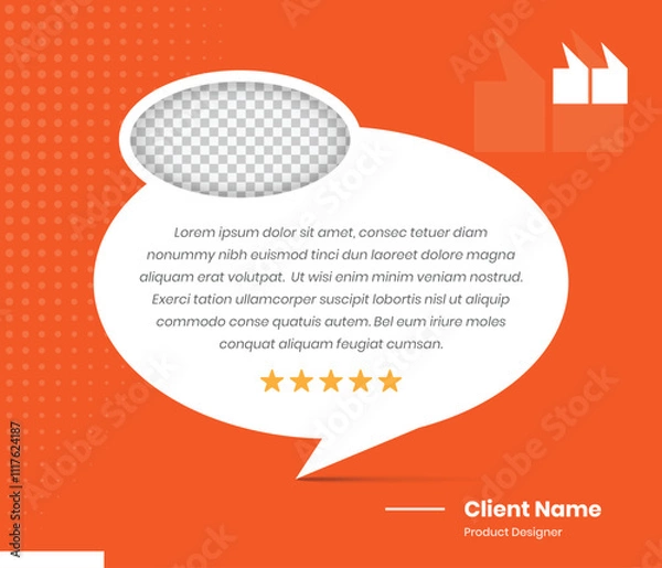 Obraz Professional client feedback or customer review social media post template design