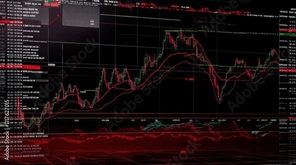 Obraz Dynamic Stock Market Data Visualization.