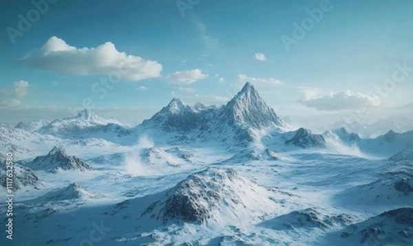 Fototapeta Majestic Alpine and Jade Dragon Snow Mountains with an open road surface, offering a serene and minimalist backdrop for diverse creative uses.