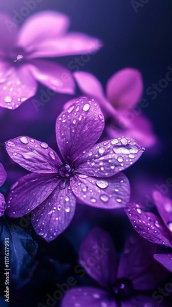 Obraz Water drops on flowers