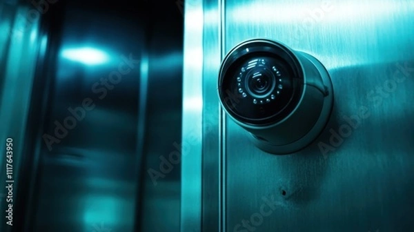 Fototapeta Security Camera in Elevator